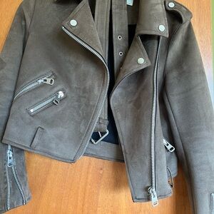 Zara Brown Suede Women's Jacket. Size Small.